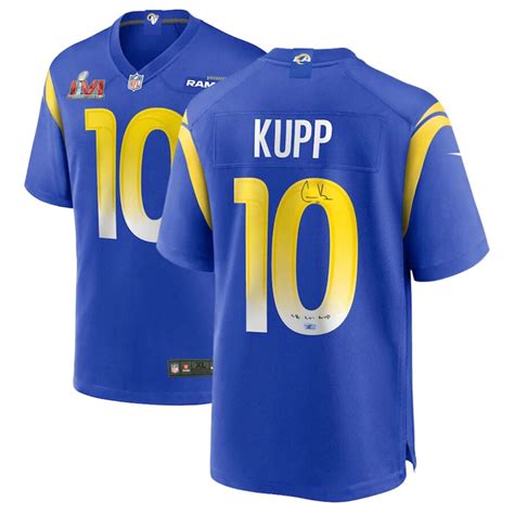 COOPER KUPP Los Angeles Rams Super Bowl LVI Champions Autographed Nike Game Jersey with “SB LVI ...