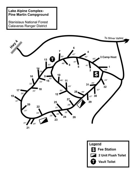 Maps of Campgrounds at Lake Alpine, California — Lake Alpine Lodge