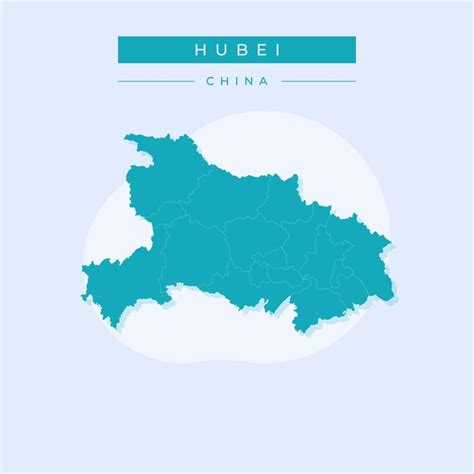 Premium Vector | Vector illustration vector of Hubei map China