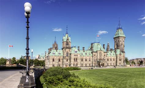 Ottawa Ontario Parliament, Canada, Houses, Design, Lawn, Street lights ...