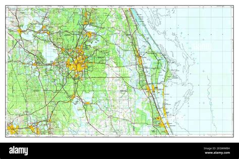 Orlando, Florida, map 1955, 1:250000, United States of America by Timeless Maps, data U.S ...