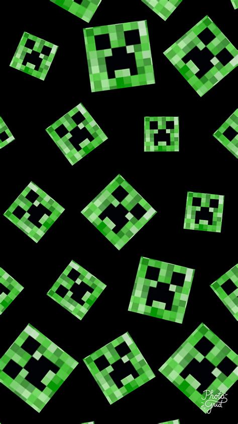 Minecraft Logo Wallpaper Creeper