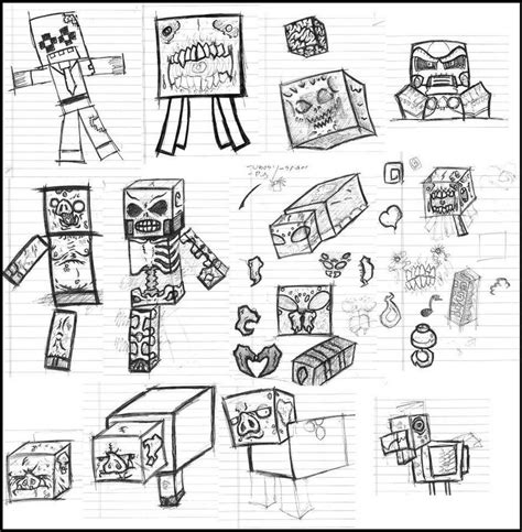 Random Minecraft Sketches by MisterTrioxin on DeviantArt