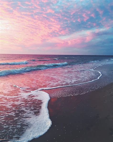 Aesthetic Sunset Pink Beach Wallpaper - Largest Wallpaper Portal