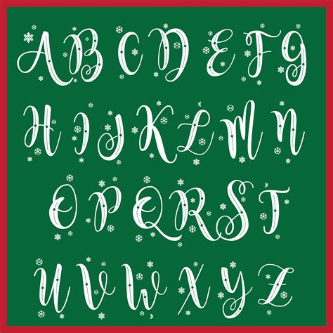 Christmas Chalkboard Letters - 9 Free PDF Printables | Printablee