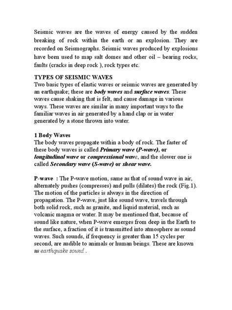 Seismic Waves Analysis | PDF | Seismology | Waves