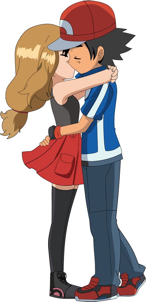 Amourshipping Kiss Render by BriannaBellerose | Pokemon ash and serena ...