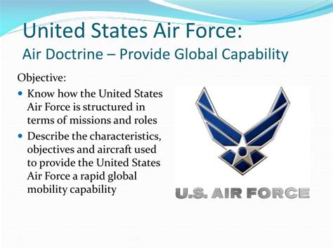 PPT - United States Air Force: Air Doctrine – Provide Global Capability ...