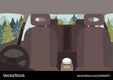 Car interior comfortable automobile inside view Vector Image