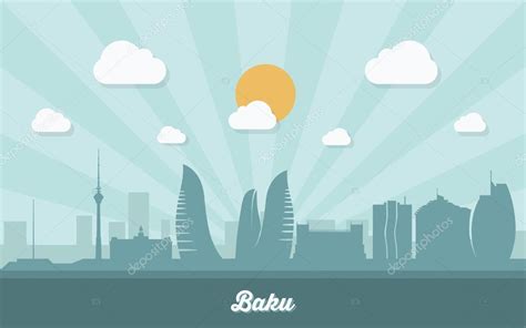 Baku skyline — Stock Vector © I.Petrovic #54032499