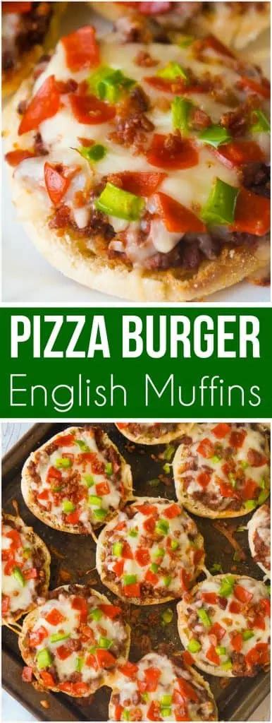 Pizza Burger English Muffins - THIS IS NOT DIET FOOD