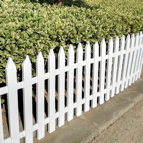 V Protek 4Pack Garden Patio Decorative Plastic Edging Fence White ...