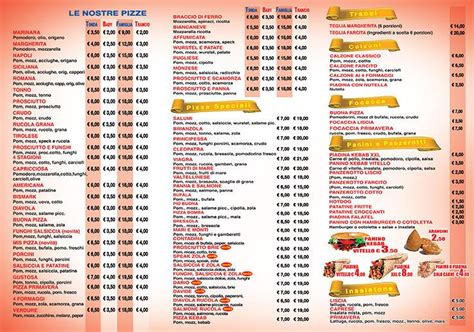 Menu at Buona Pizza restaurant, Sesto San Giovanni