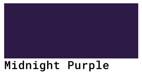 Midnight Purple Color Codes - The Hex, RGB and CMYK Values That You Need