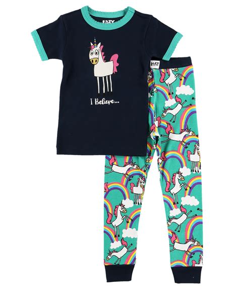 Kids Unicorn Pajama Set | Short sleeve pajama set, Unicorn kids, Pajama set