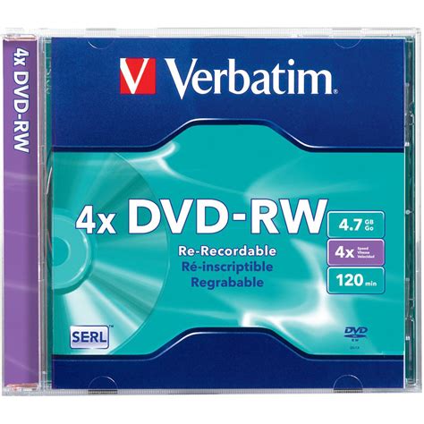 Verbatim DVD-RW 4.7GB, 4x Recordable Disc in Jewel Case 94836