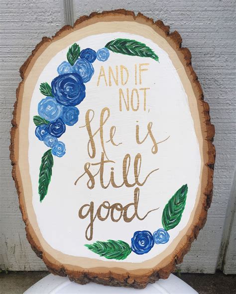 Bible Verse Painting on Wood Slice