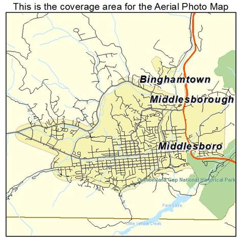 Aerial Photography Map of Middlesborough, KY Kentucky