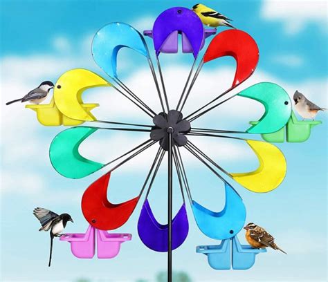 Exhart Spinning Ferris Wheel Bird Feeder Moves | Fresh Garden Decor