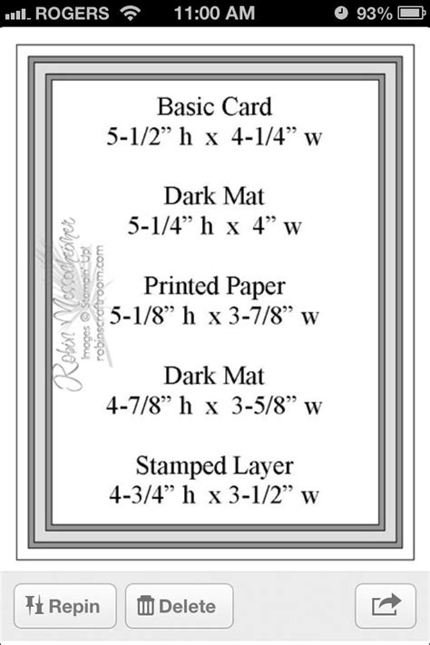 553 best images about Card sizes,& other cards on Pinterest | Easels ...