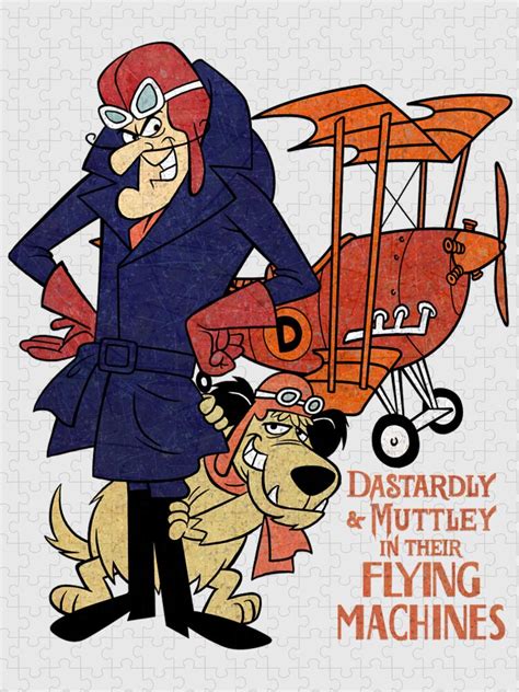 Dick Dastardly and Muttley in Their Flying Machines 60s Wacky Races Spinoff Cartoon Characters ...