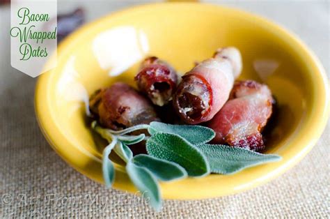Bacon Wrapped Dates {stuffed with goat cheese} - Art From My Table