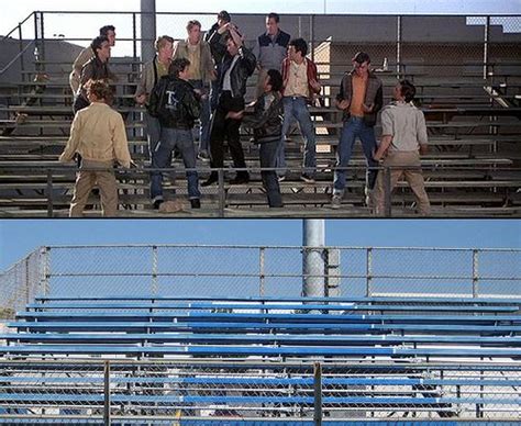 Venice High School which was used for "Rydell High" in the movie Grease. Here are the bleachers ...