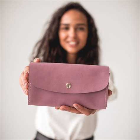 Leather Clutch Wallet for Women Pocketbook Wallet - Etsy