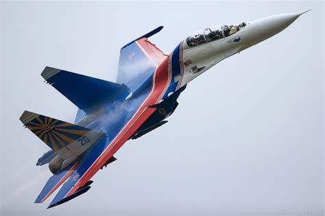 Su-27UB "Russian Knights" aerobatic team | Military aircraft, Fighter jets, Aerobatics