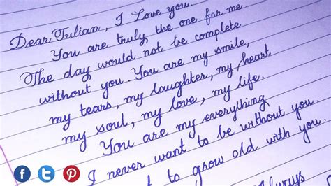 How to write a love letter with neat handwriting | Neat cursive ...