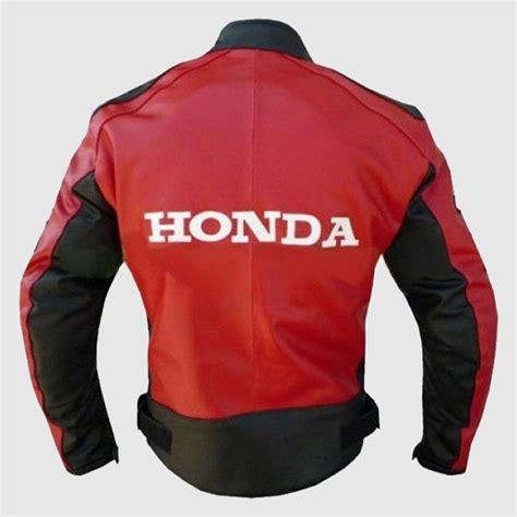 Honda Red Unique Wing Motorcycle Racing MotoGP Leather Jacket