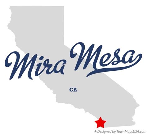 Map of Mira Mesa, CA, California