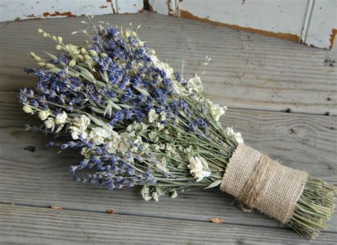 Bridal Bouquet / Dried Lavender Bouquet / Dried Flower Bouquet | Etsy