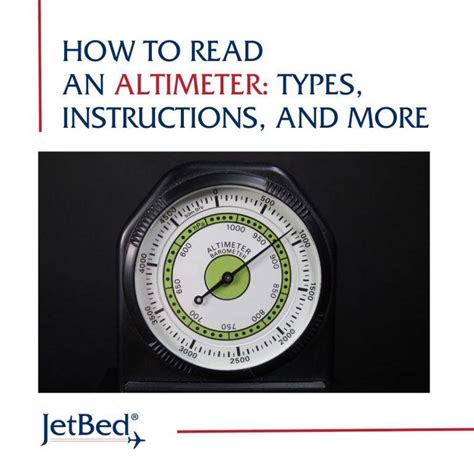 How to Read an Altimeter: Types, Instructions, and More - Jet-Bed