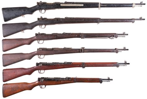 Six World War II Japanese Bolt Action Longarms