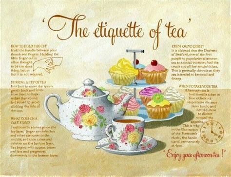 Pin by milady ♥♥♥ on Always prepared to serve | Tea etiquette, Tea, Tea ...