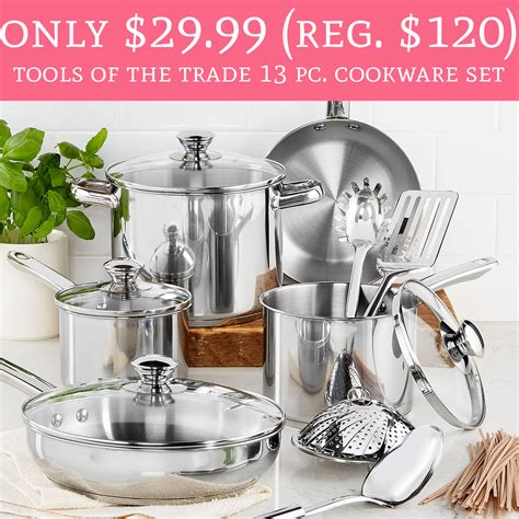 Only $29.99 (Regular $120) Tools Of The Trade 13 Pc. Cookware Set ...