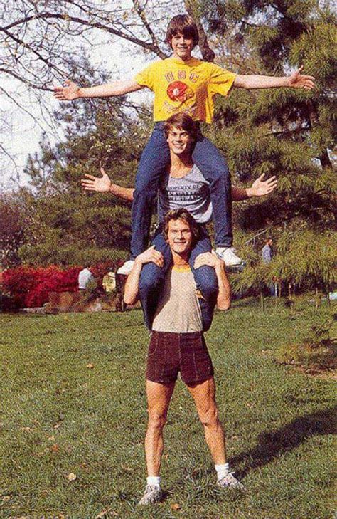 Patrick Swayze, Rob Lowe and C. Thomas Howell on the set of The Outsiders. | That Eric Alper