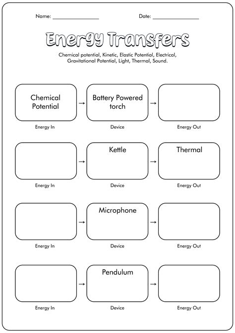 Energy Transfers - ESL worksheet by lynsey1uk - Worksheets Library