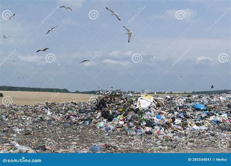 Pollution Concept. Garbage Pile in Trash Dump Stock Image - Image of recycling, environment ...