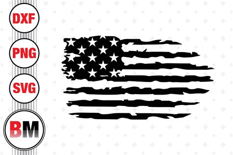 Distressed American Flag SVG, PNG, DXF Files By Bmdesign | TheHungryJPEG