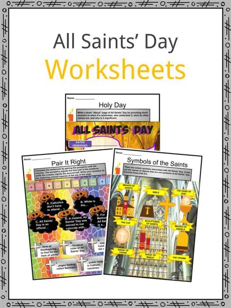 All Saints’ Day Facts, Worksheets, Famous Saints & Traditions For Kids