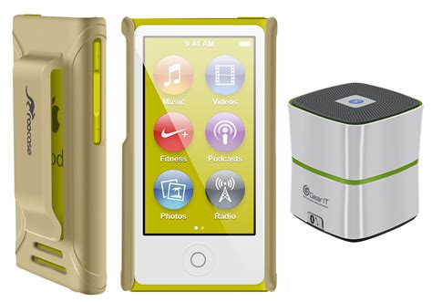 iPod Nano 7 Case Bundle (Case + Speaker Silver), roocase iPod Nano 7 ...