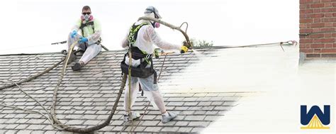 Spray foam roofing over a shingle roof | Cleveland, Ohio | Commercial Roofing Contractor