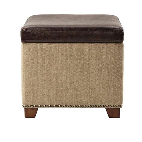 Home Decorators Collection Ethan Brown Storage Ottoman-7159100740 - The Home Depot