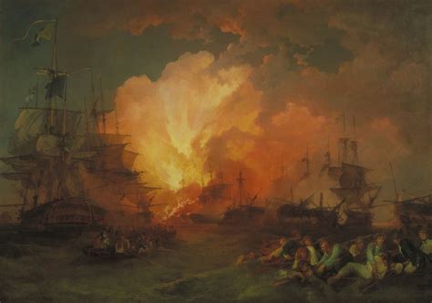 The Battle of the Nile Painting | Philippe-Jacques de Loutherbourg Oil Paintings