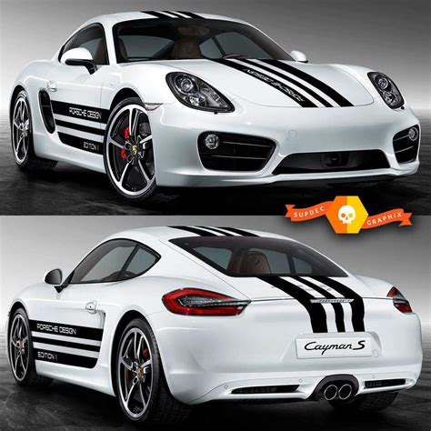 Porsche Cayman S Design Edition Side Stripes Kit Decal Sticker