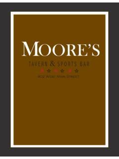 Menu - 5-14-2018 - Moore's Tavern / menu-5-14-2018-moore-s-tavern.pdf ...