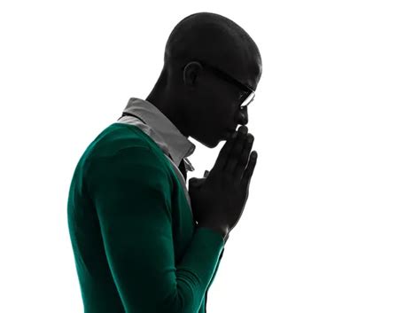 Black Christian Men Praying