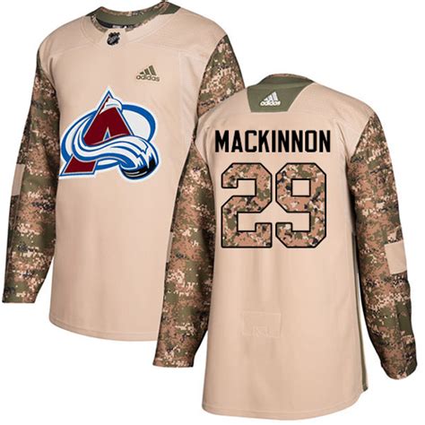 Adidas Avalanche #29 Nathan MacKinnon Camo Authentic 2017 Veterans Day ...